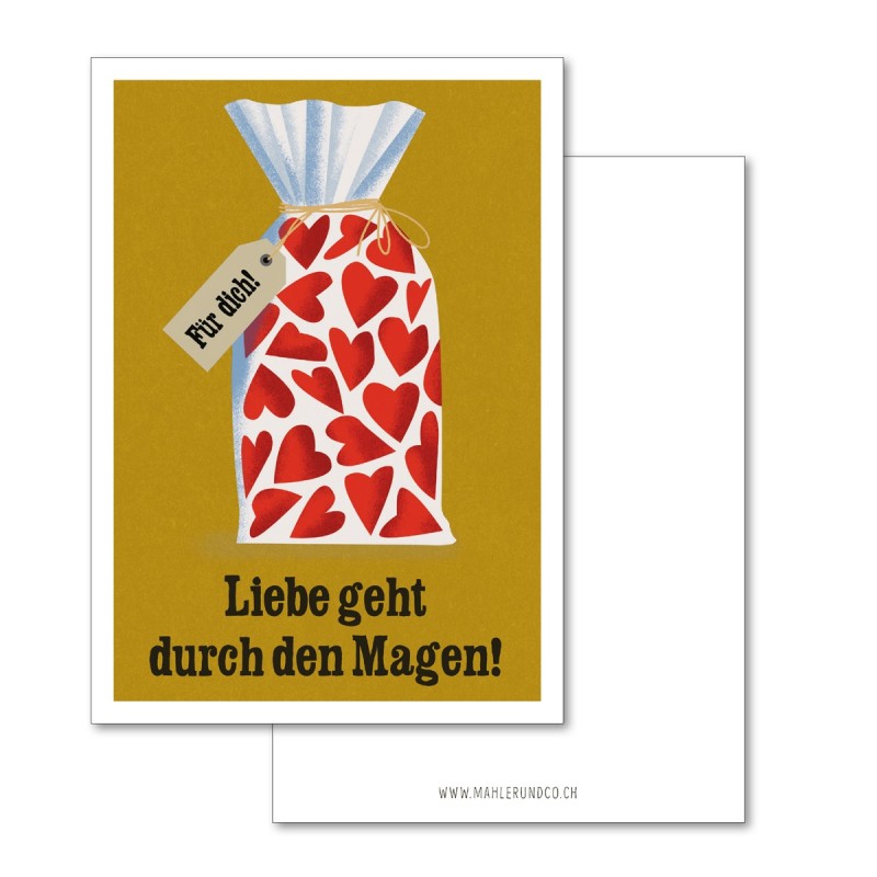 Mahler Eigenmarke - Karte Liebe geht durch den Magen