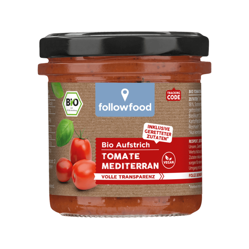 followfood - Aufstrich Tomate Mediterran gerettet