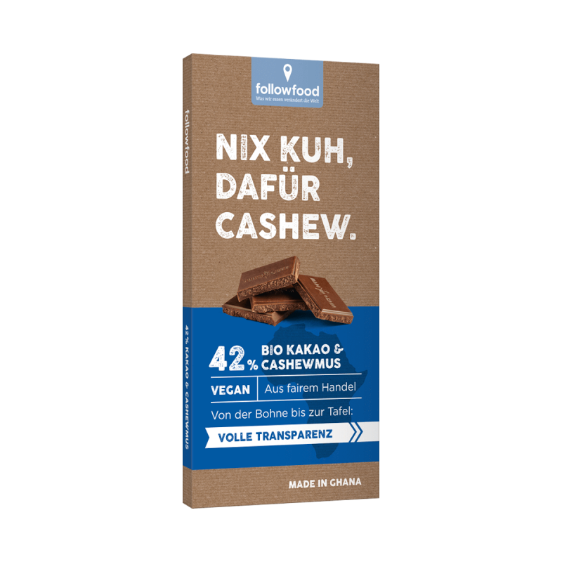 followfood - Schokolade 42% Kakao & Cashewmus