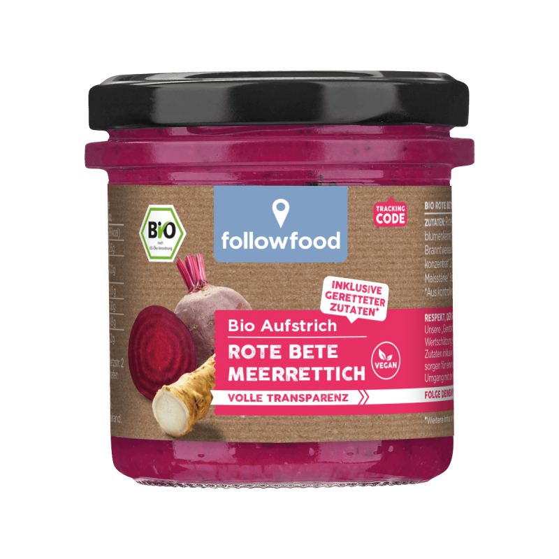 followfood - Aufstrich Rote Beete & Meerrettich Gerettet