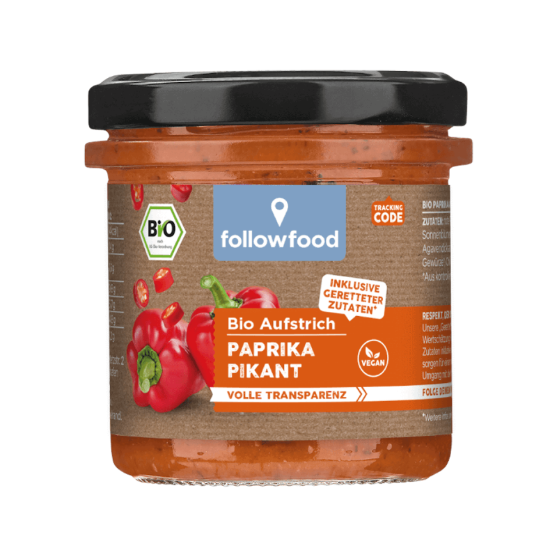 followfood - Aufstrich Paprika pikant Gerettet