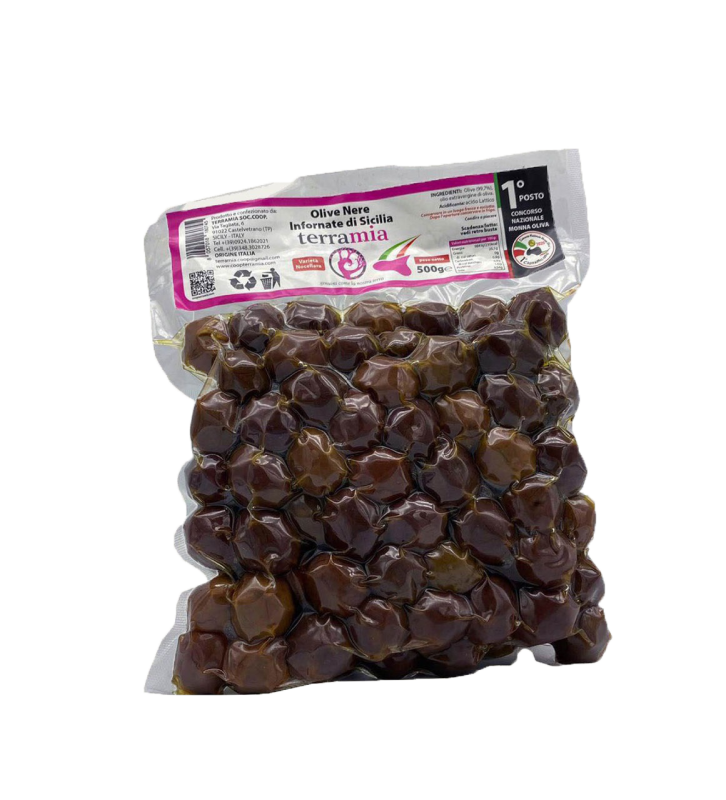  - Terramia Schwarze Oliven gebacken 250g