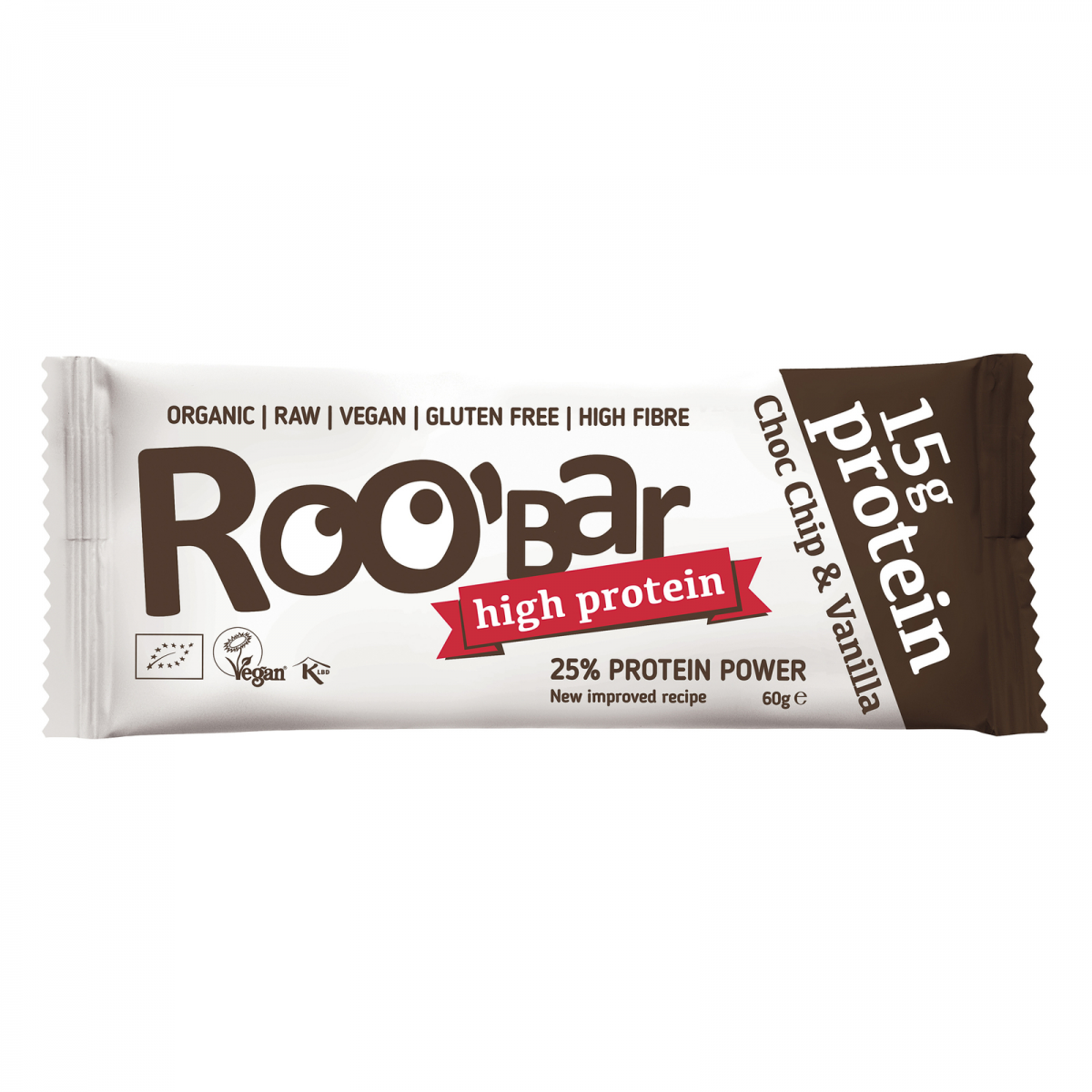 Rohkost Protein Riegel Choc Chip & Vanilla Riegel 60 g - Roobar