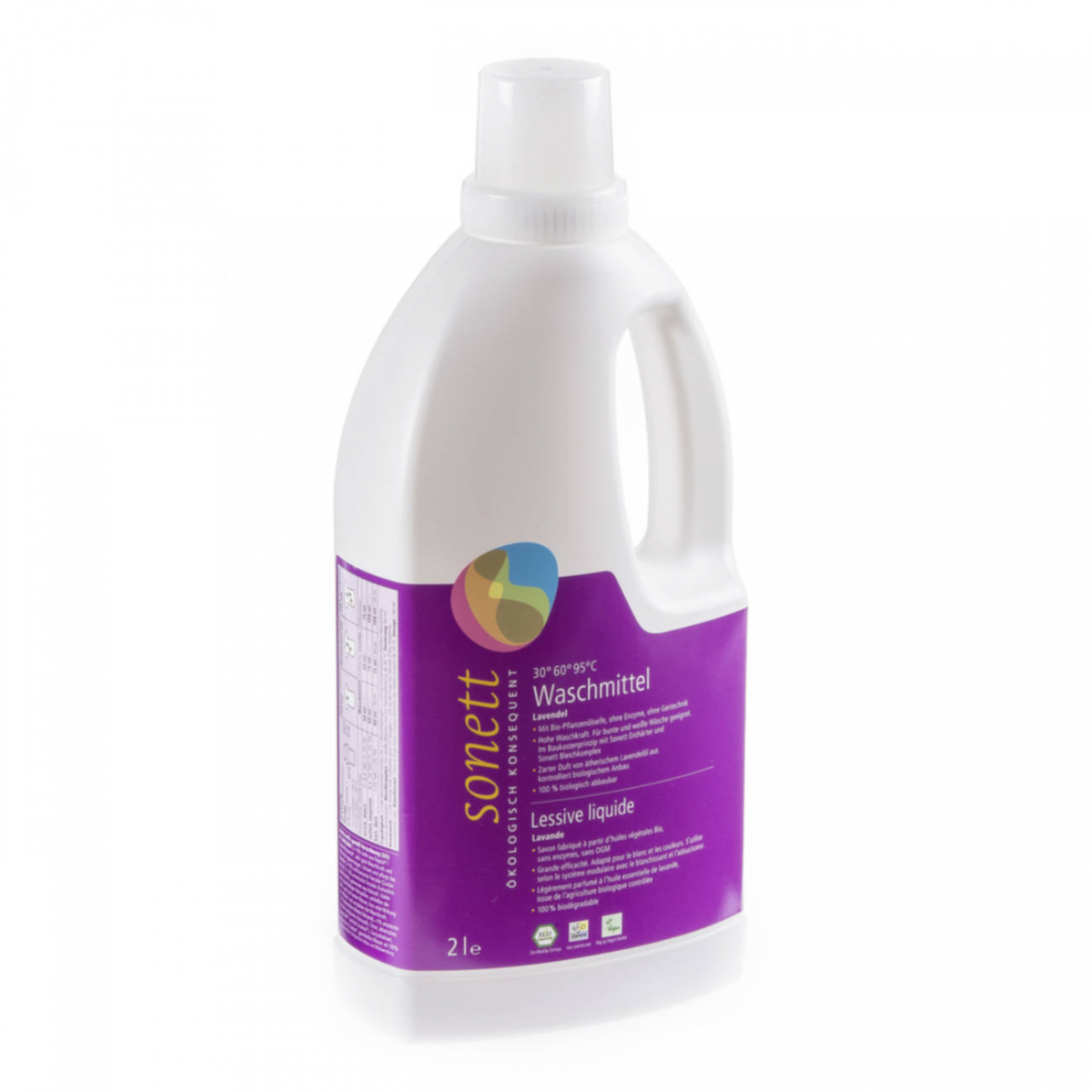Waschmittel flüssig 30° - 95°C Lavendel Flasche 2 l/PET Einweg - Sonett