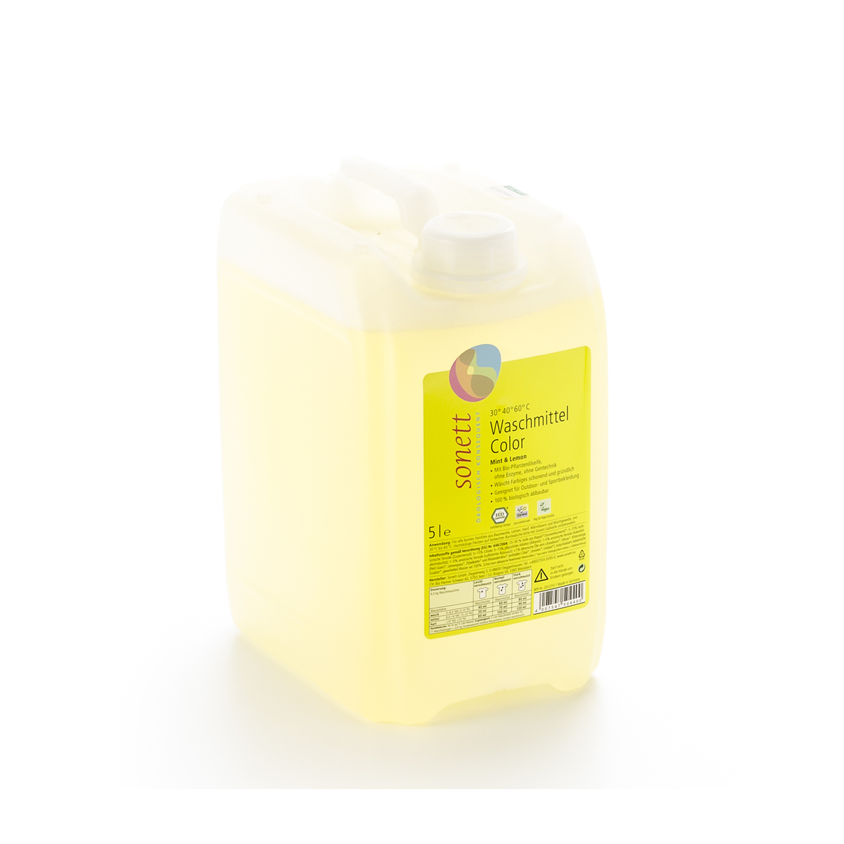 Waschmittel Color 30° 40° 60°C Mint Lemon flüssig Bidon 5 l  - Sonett