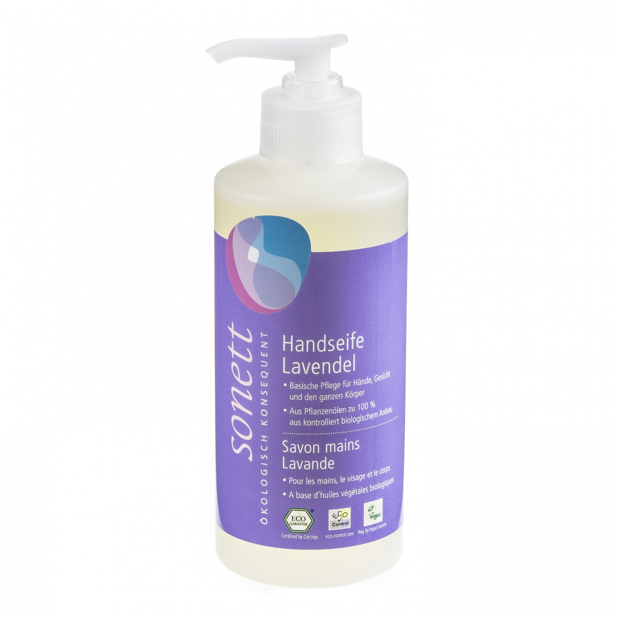 Handseife Lavendel, Pumpspender Flasche 300 ml/Plastik Einweg - Sonett